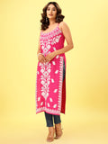 Nazakat Rayon Pink Kurta