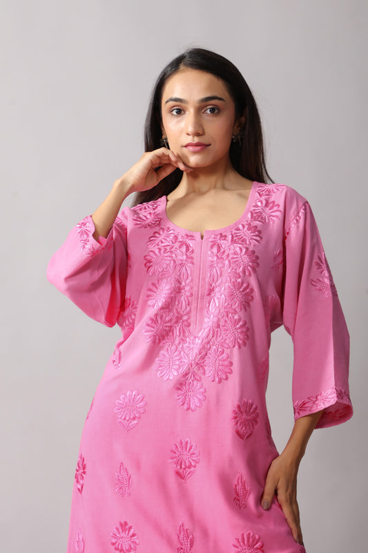 Roohani Rose Pink rayon Garara set