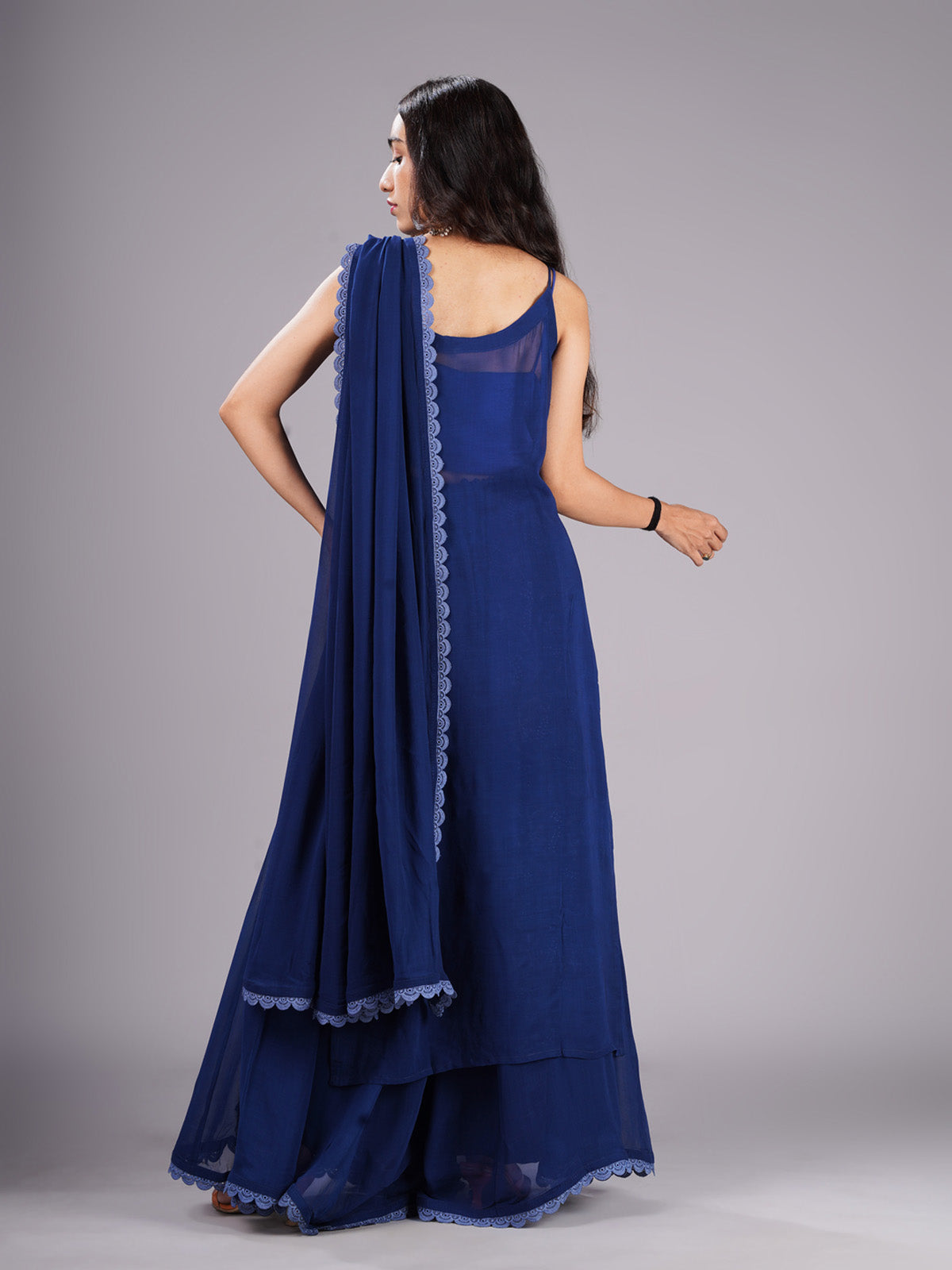 Ramya Navy Blue Suit Set