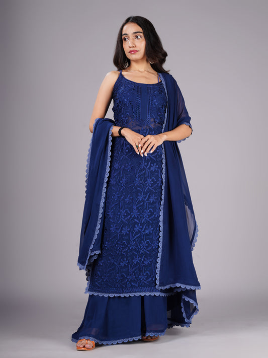 Ramya Navy Blue Suit Set