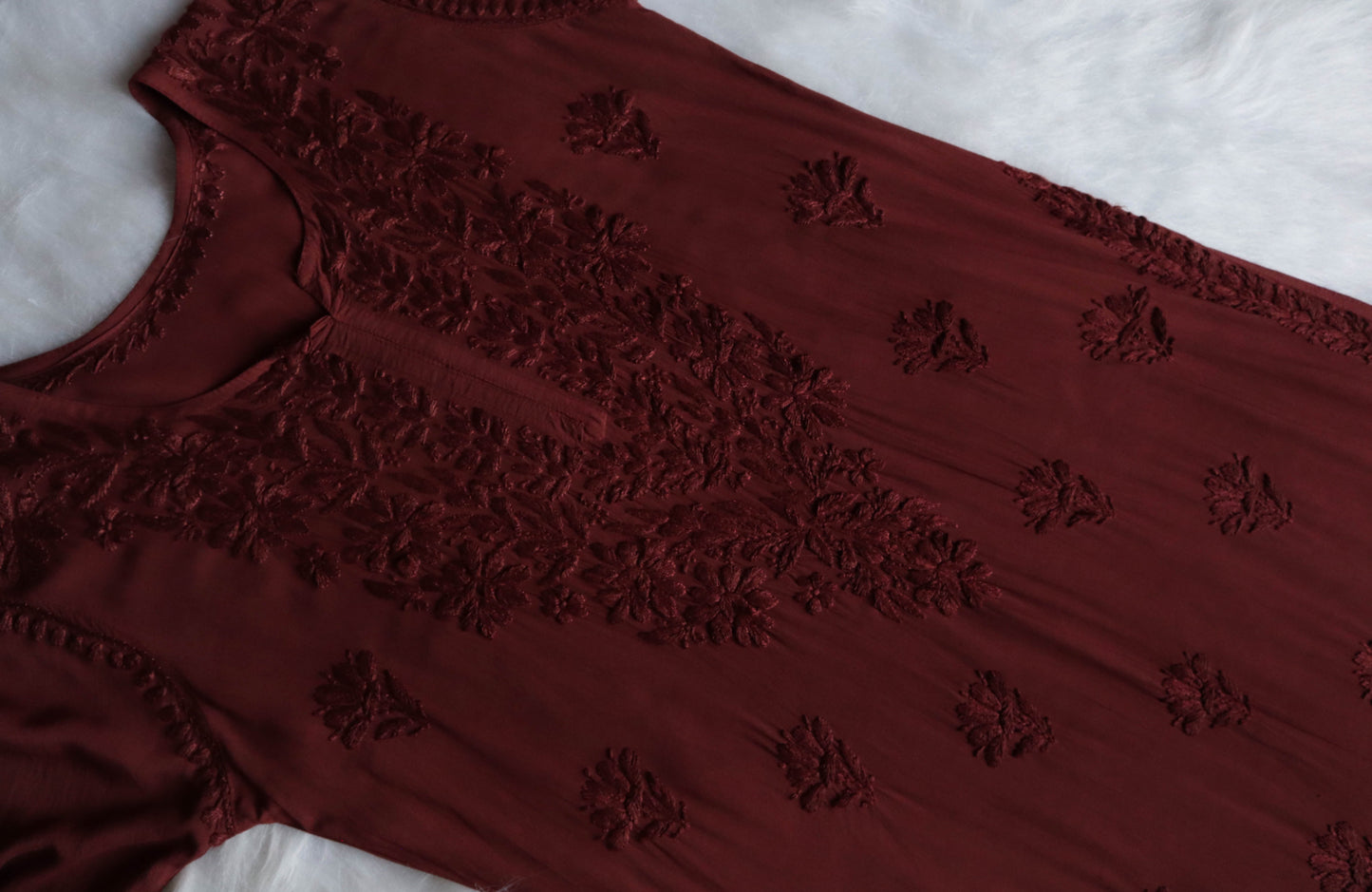Ulfat Chocolate Brown 2 piece Rayon set