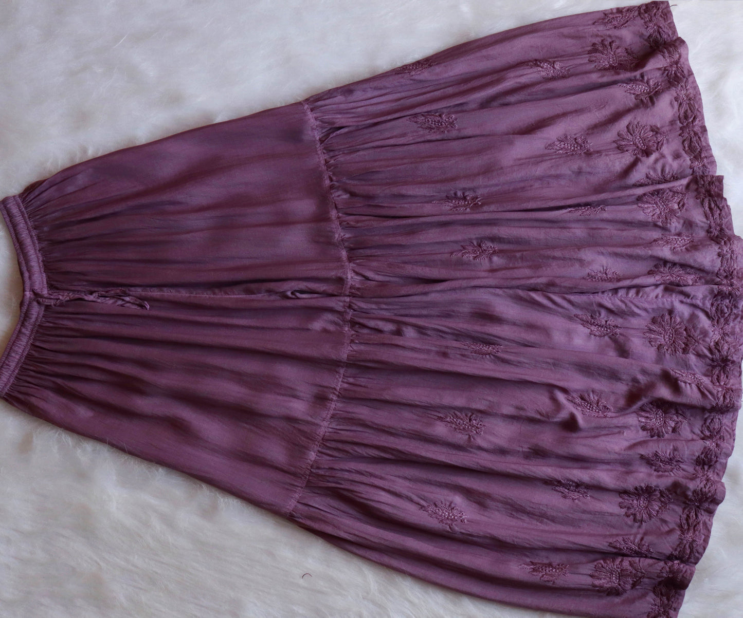roohani Smoky Purple rayon Garara set