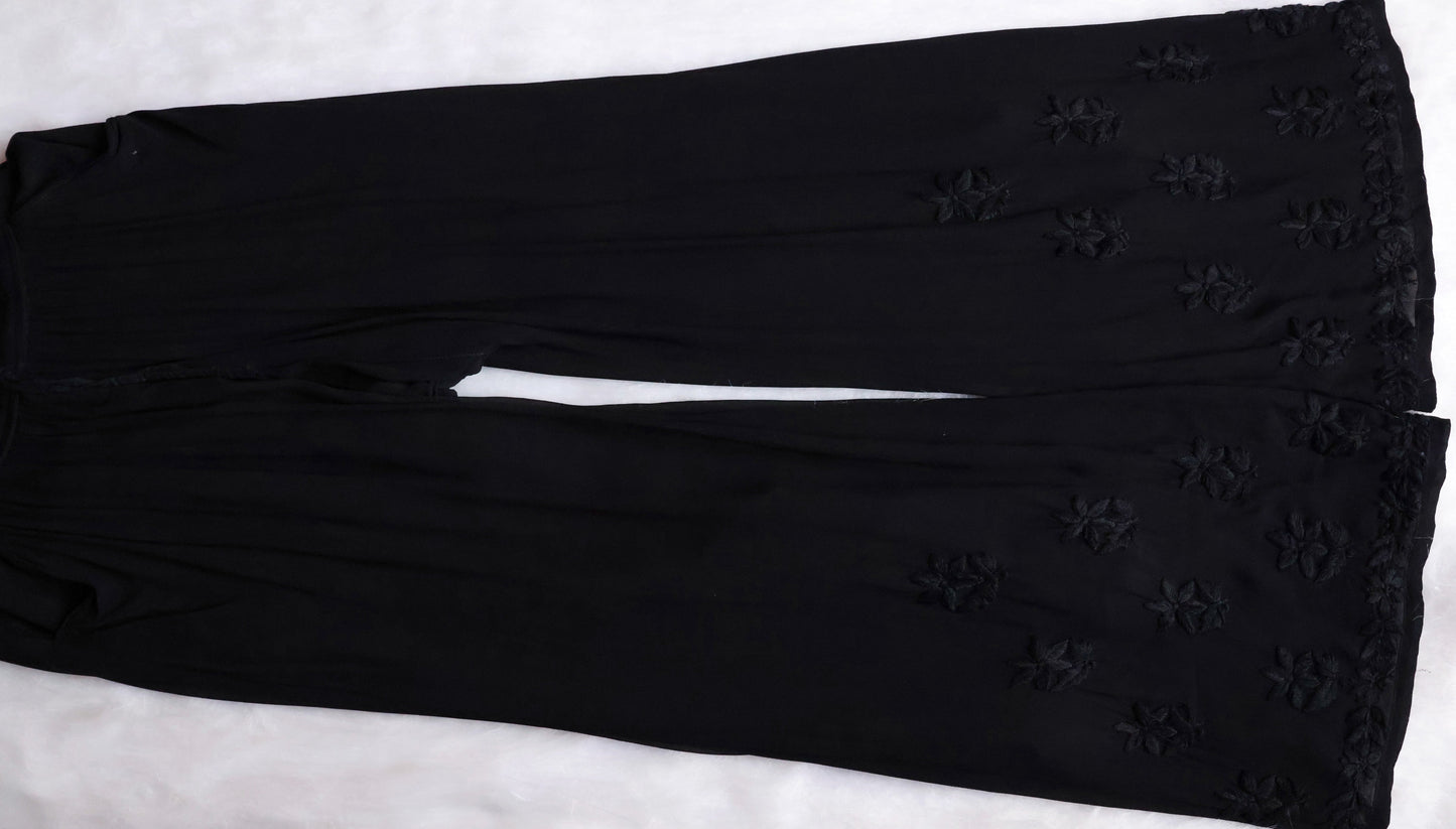 Nayaab Black Viscose Sleeveless Set