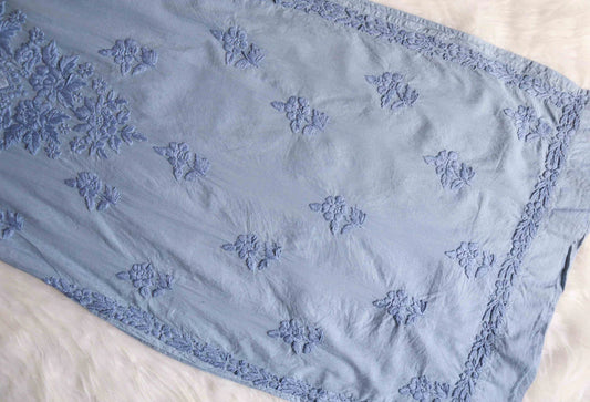 Anouki  Grey Rayon Cotton Kurta