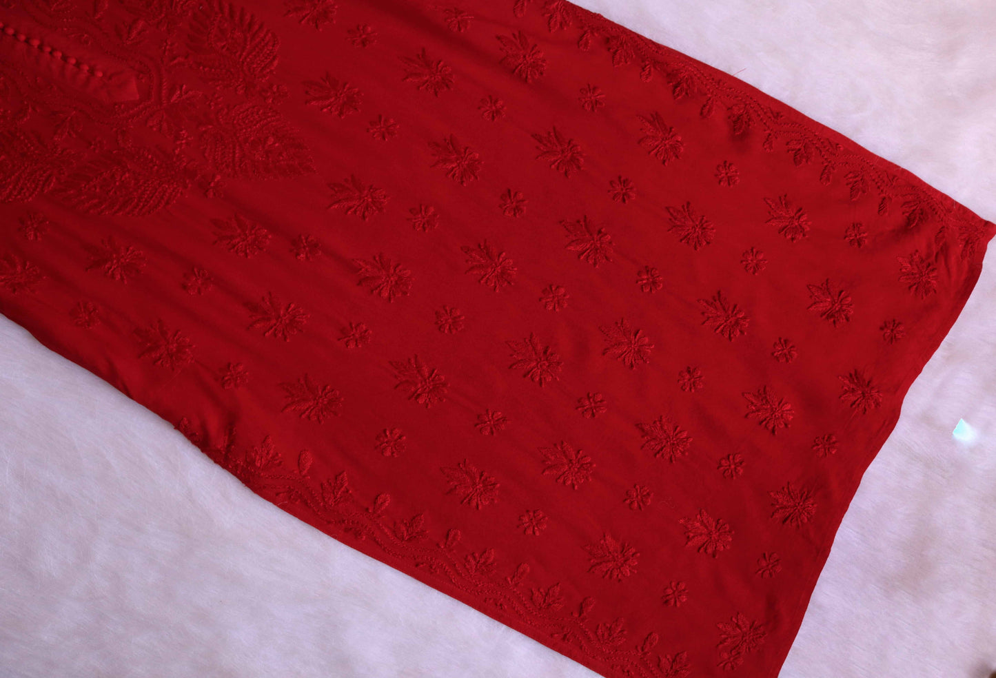 Seerat Red Rayon 3 Piece Set