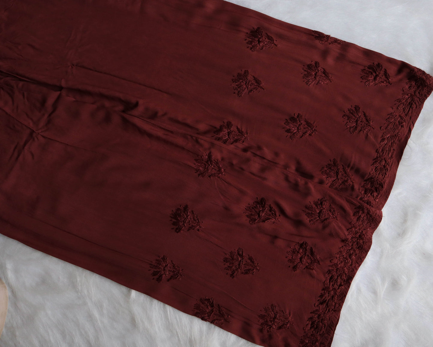 Ulfat Chocolate Brown 2 piece Rayon set