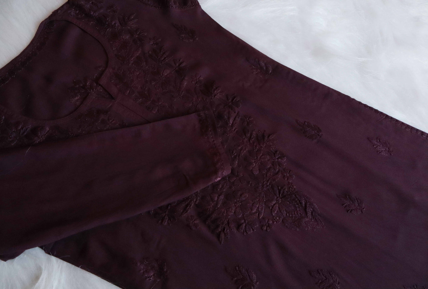 Amber Smoky Purple Long Rayon Kurta