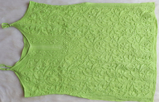 Eira Lime Green Viscose Strappy Kurta