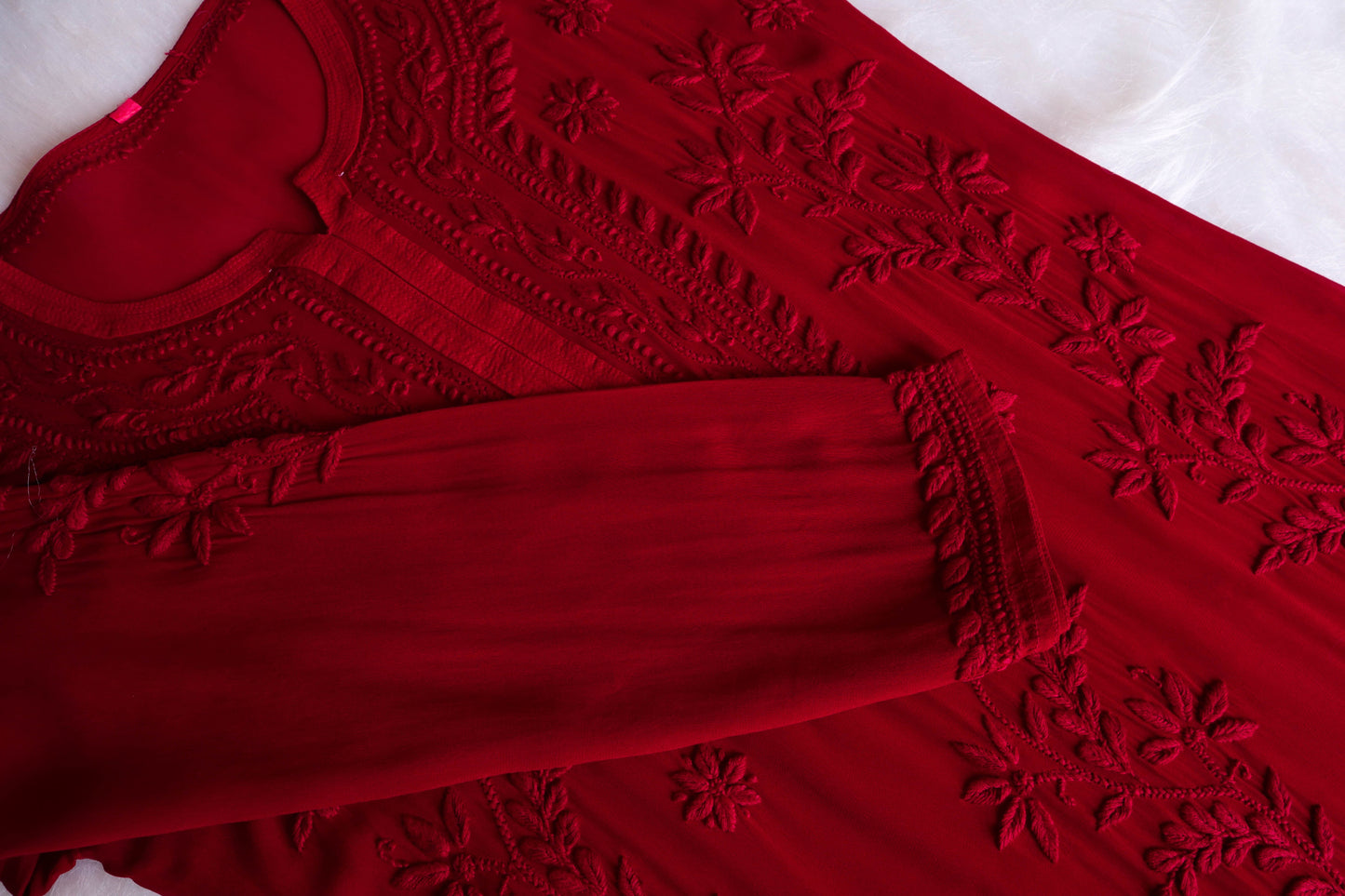 rivayat Maroon Viscose Georgette kurta