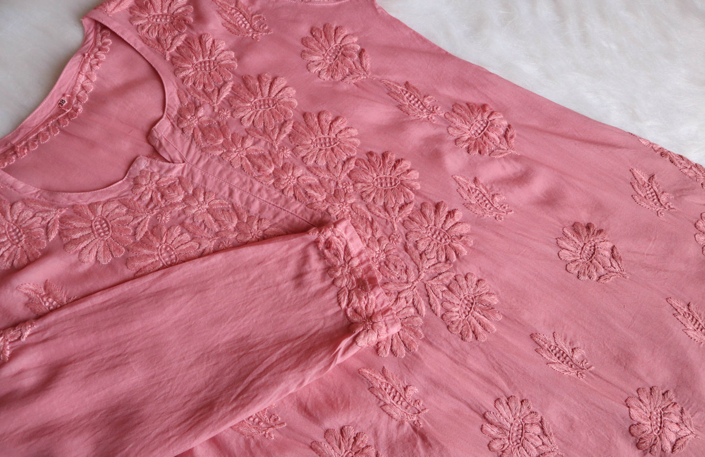 roohani rose brown rayon Garara set