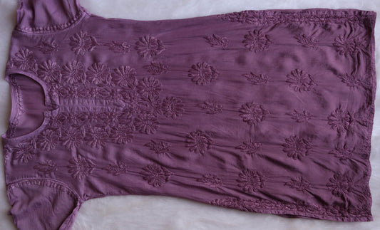 roohani Smoky Purple rayon Garara set