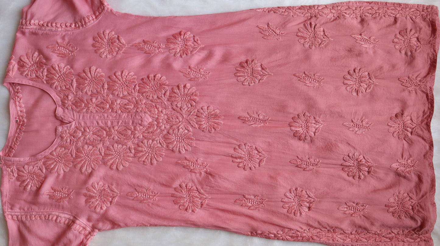 roohani rose brown rayon Garara set