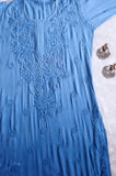 Athena Ice Blue Viscose Georgette Kurta