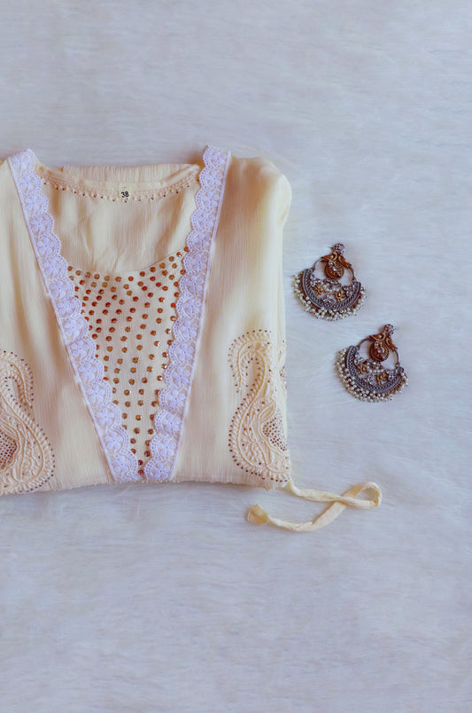 Inaya Butter Yellow Pure Chiffon Dress