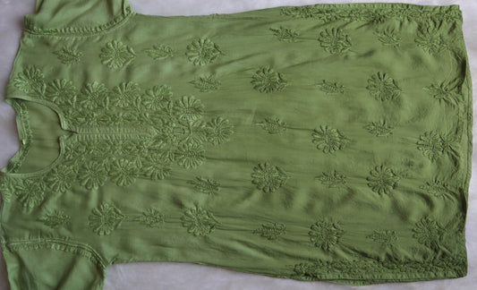 roohani Olive Green rayon Garara set