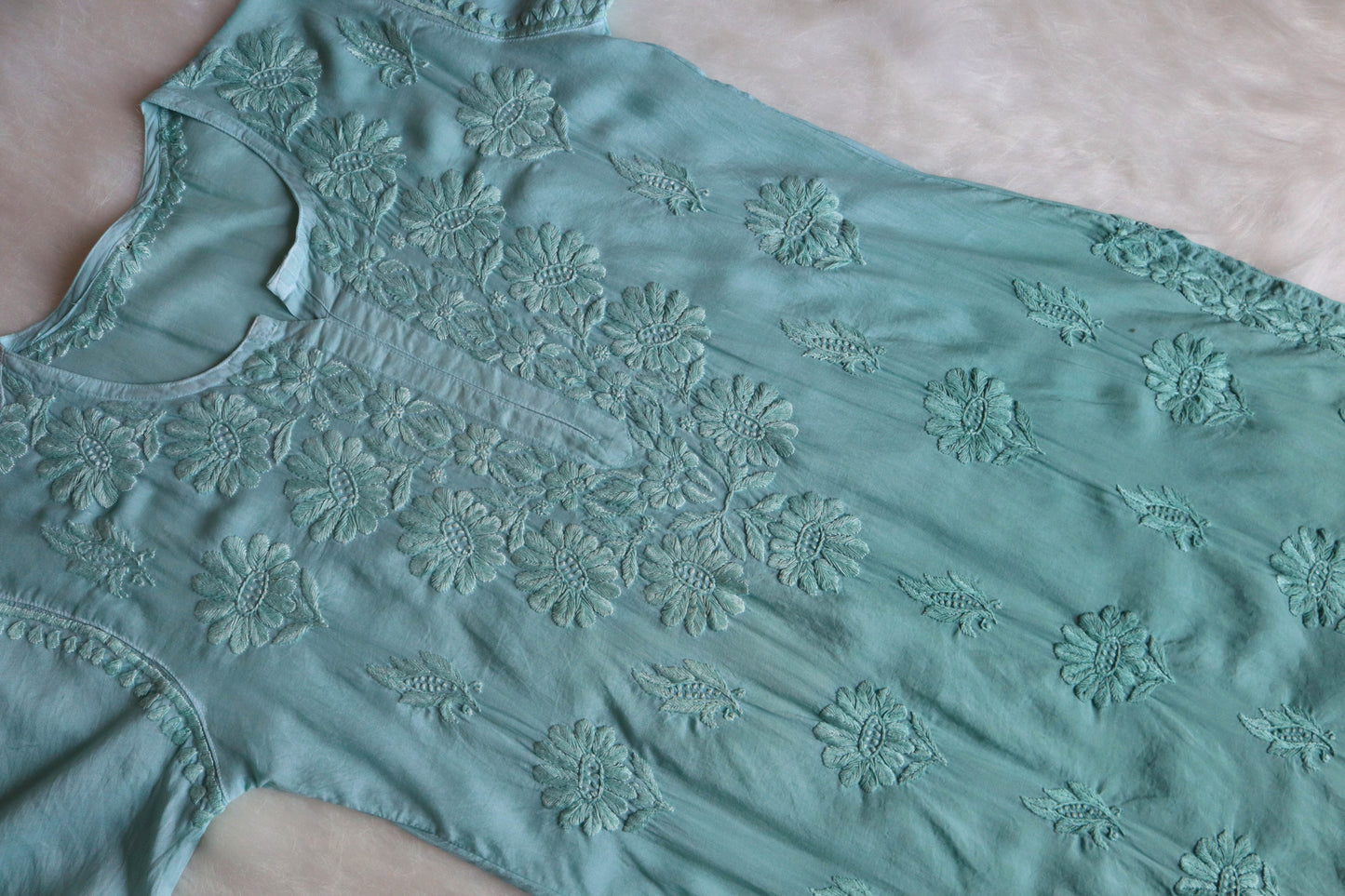 roohani Sea Blue rayon Garara set