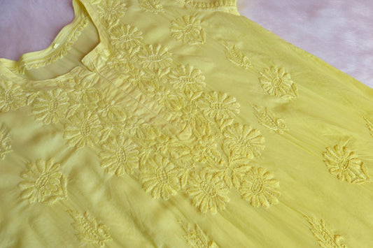 roohani Yellow rayon Garara set