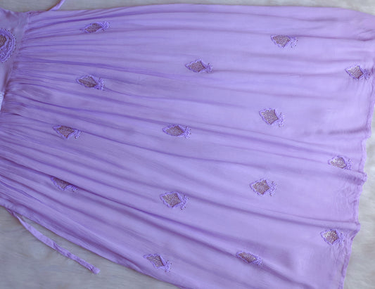 Inaya Lavender Pure Chiffon Dress