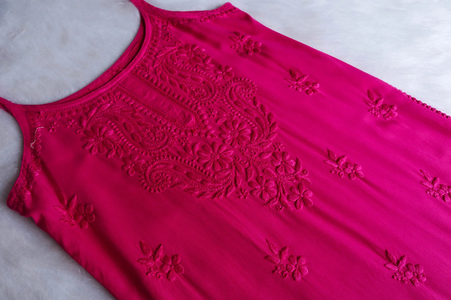 Falak rani pink noodle strap 3 piece suit set