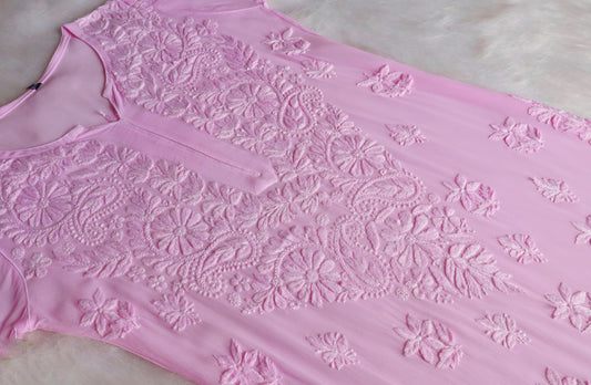 naaz Baby Pink Viscose 3 Piece Set