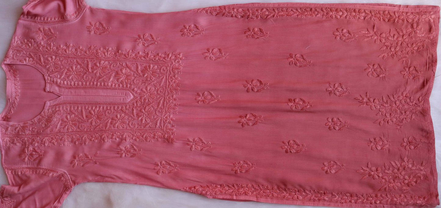 anora Rose Brown Rayon Kurta Pant set