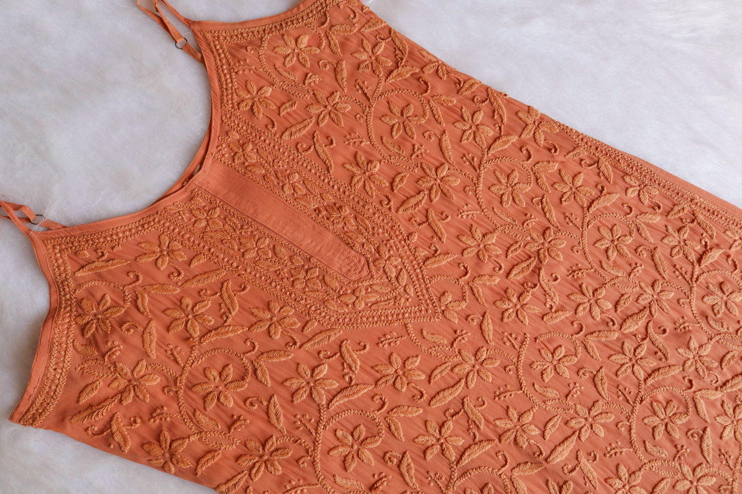 Eira Rose Brown Viscose Strappy Kurta