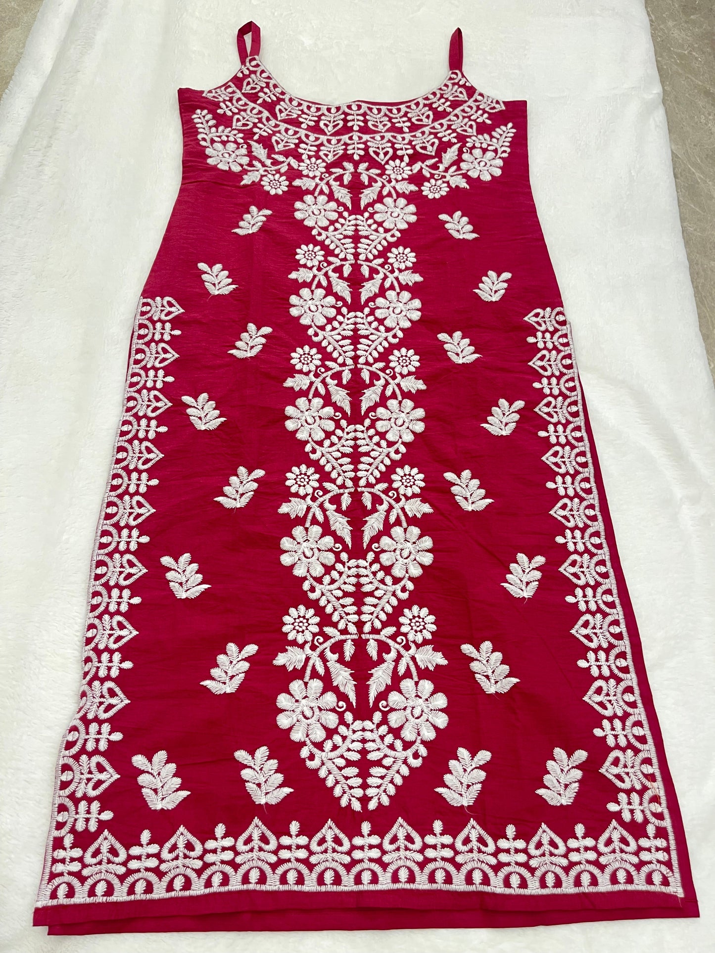 NAZAKAT Magenta Cotton Kurti