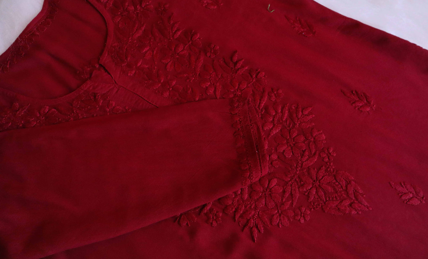 Amber Maroon Long Rayon Kurta