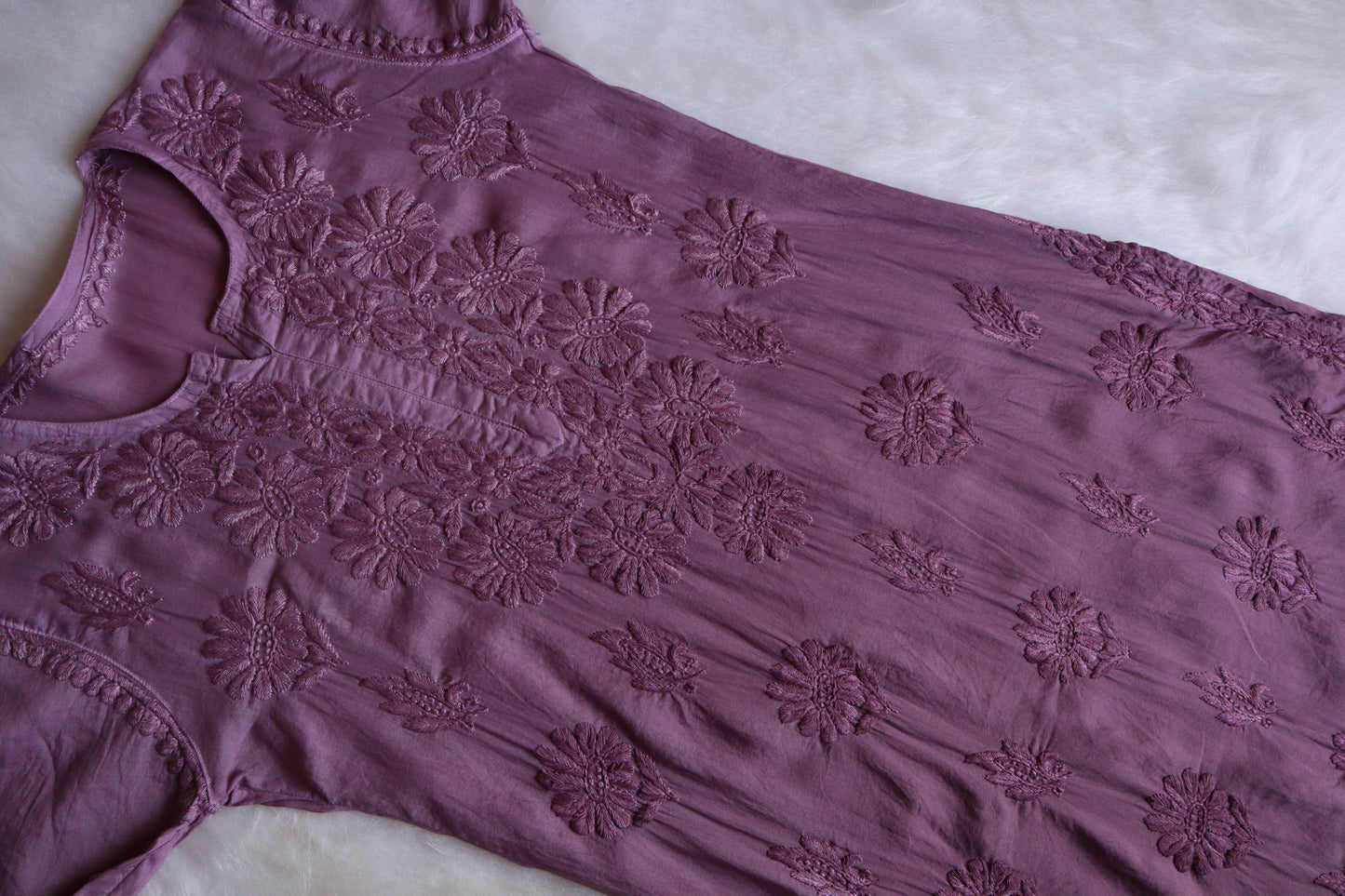 roohani Smoky Purple rayon Garara set