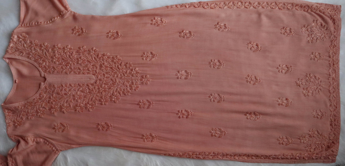 Ulfat Rose Beige 2 piece Rayon set
