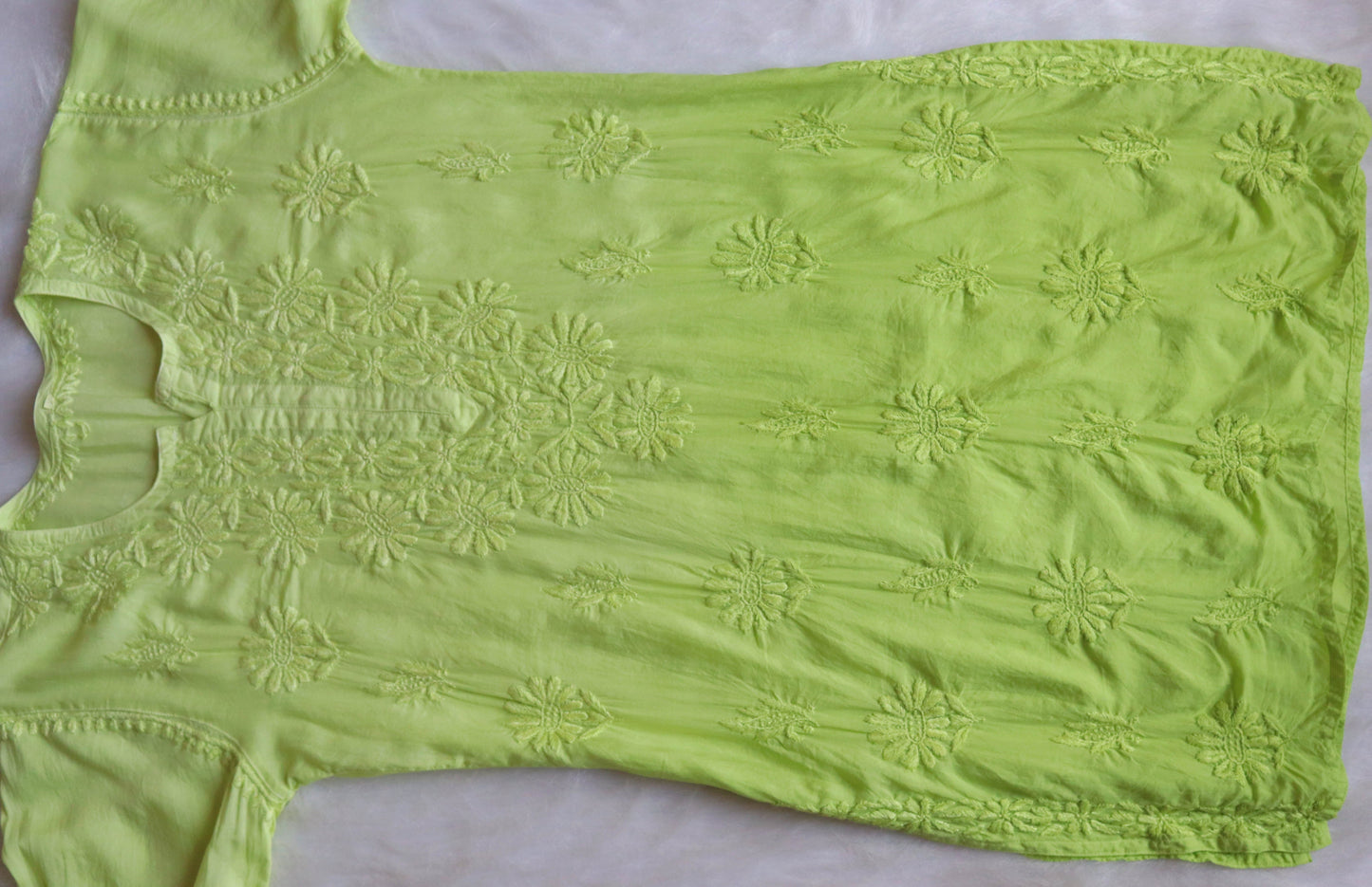 roohani lime green rayon garara set