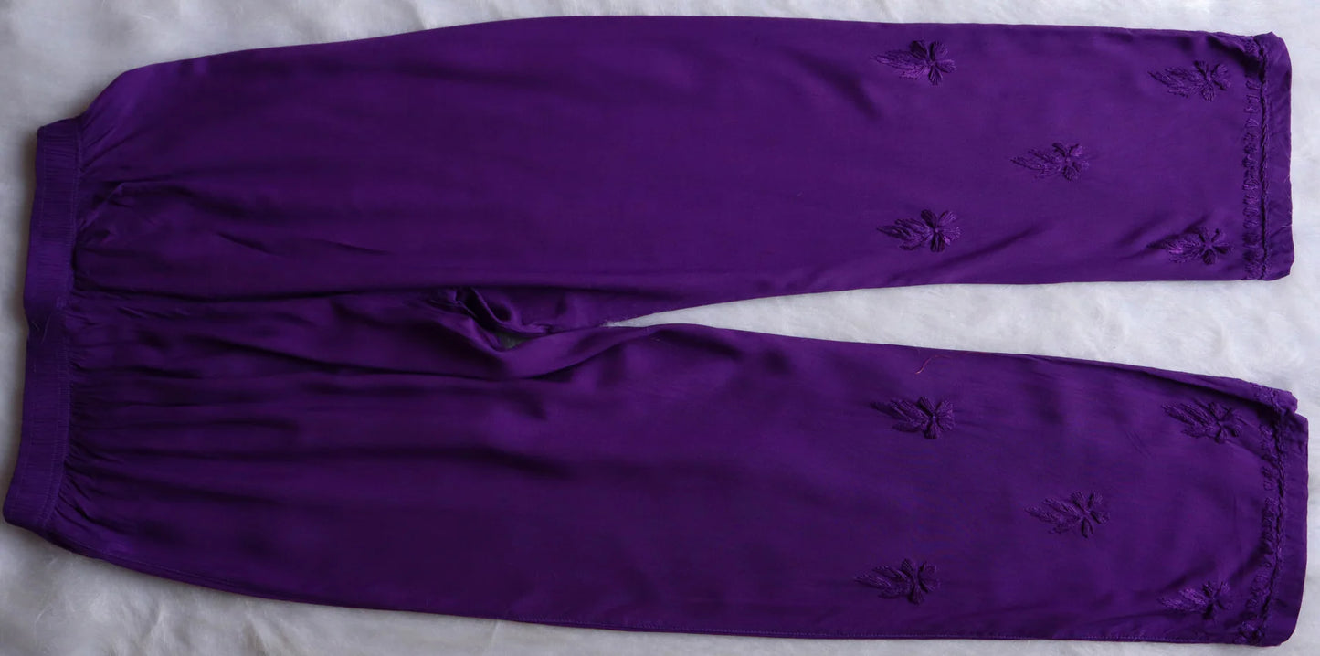 Falak deep purple noodle strap 3 piece suit set