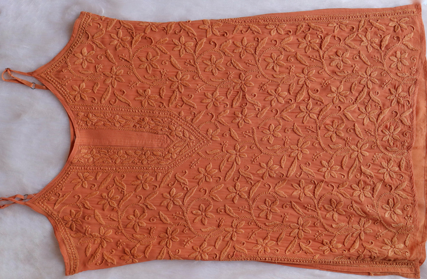 Eira Rose Brown Viscose Strappy Kurta