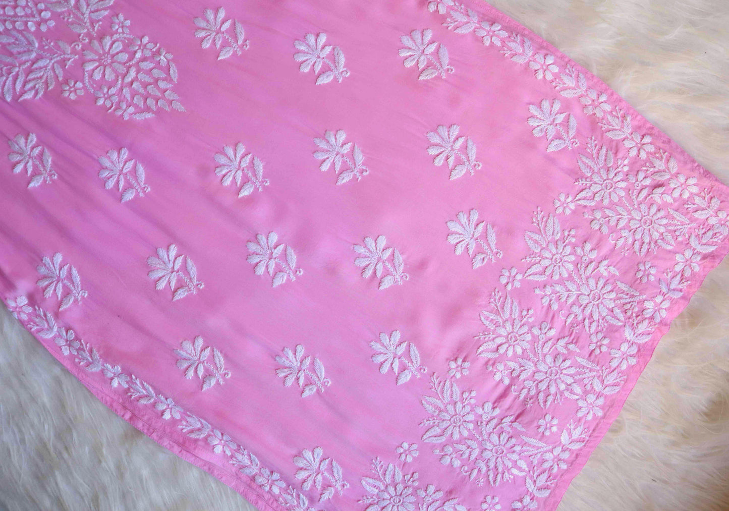 Nura Pink Long Modal Kurta