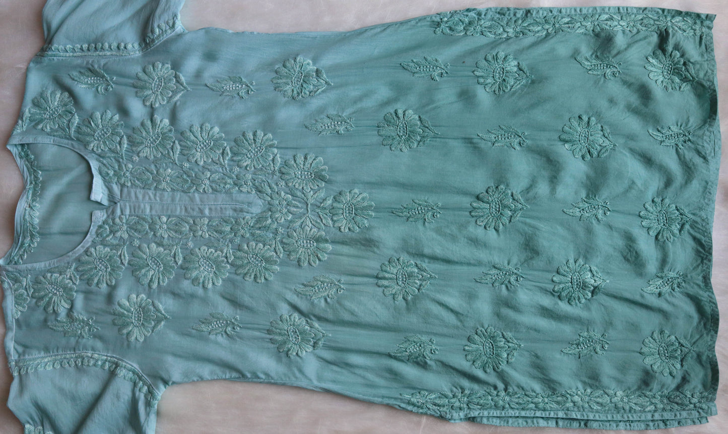 roohani Sea Blue rayon Garara set