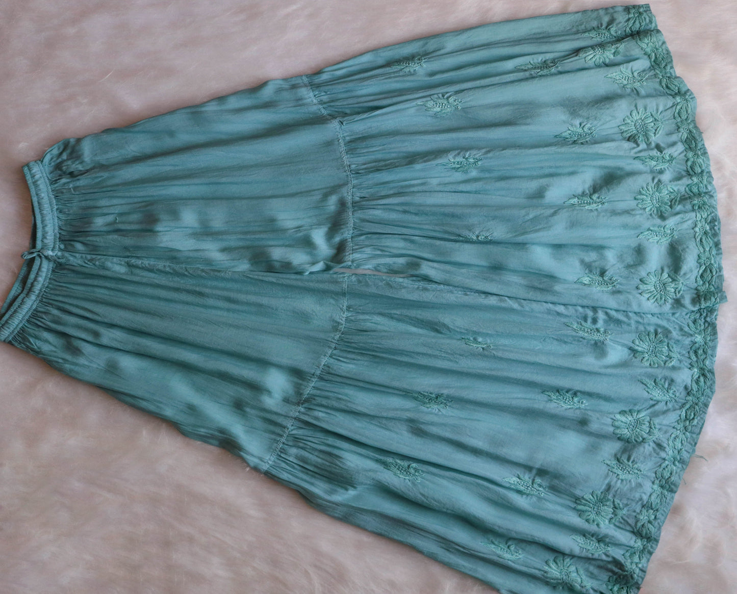 roohani Sea Blue rayon Garara set