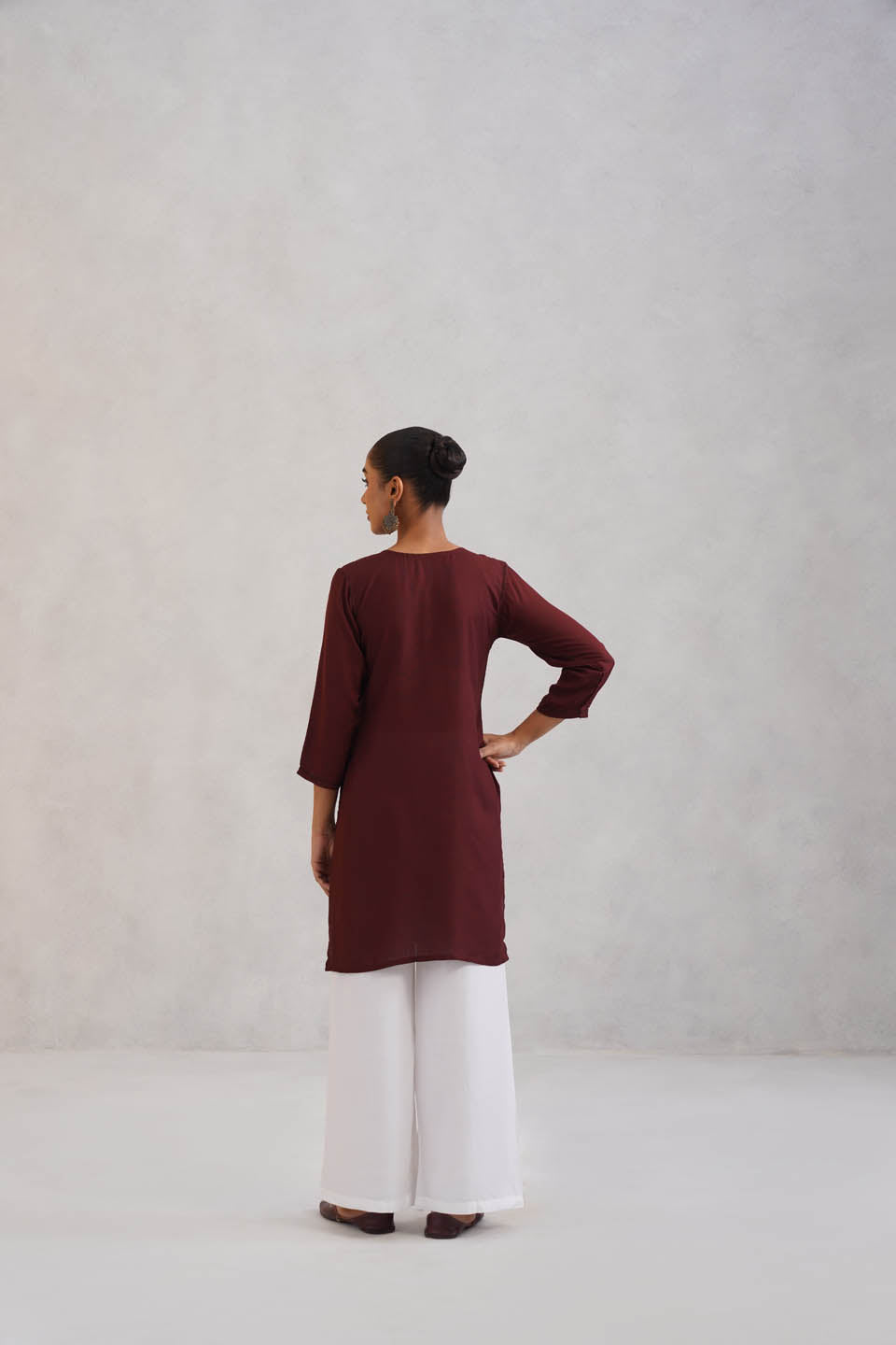 SEHER BROWN OMBRE SHORT RAYON KURTA