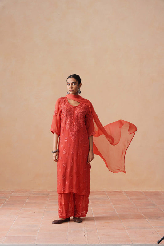 naaz Rose Brown Viscose 3 Piece Set