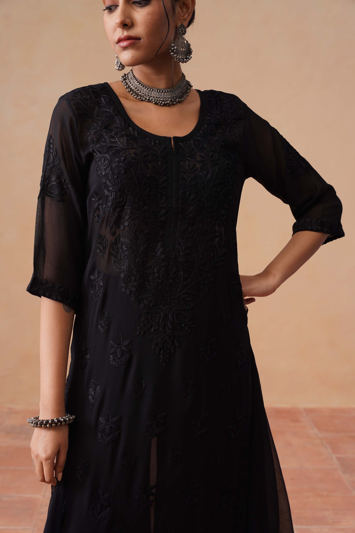 naaz Black Viscose 3 Piece Set