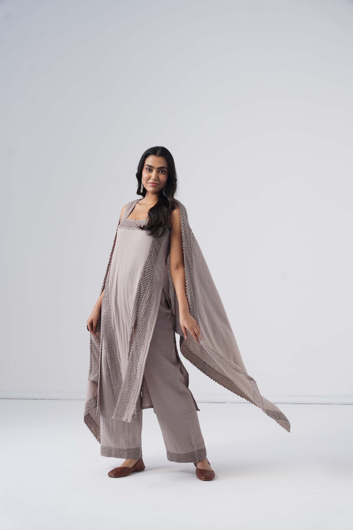 Zeeva Grey 3 Piece Kurta Set