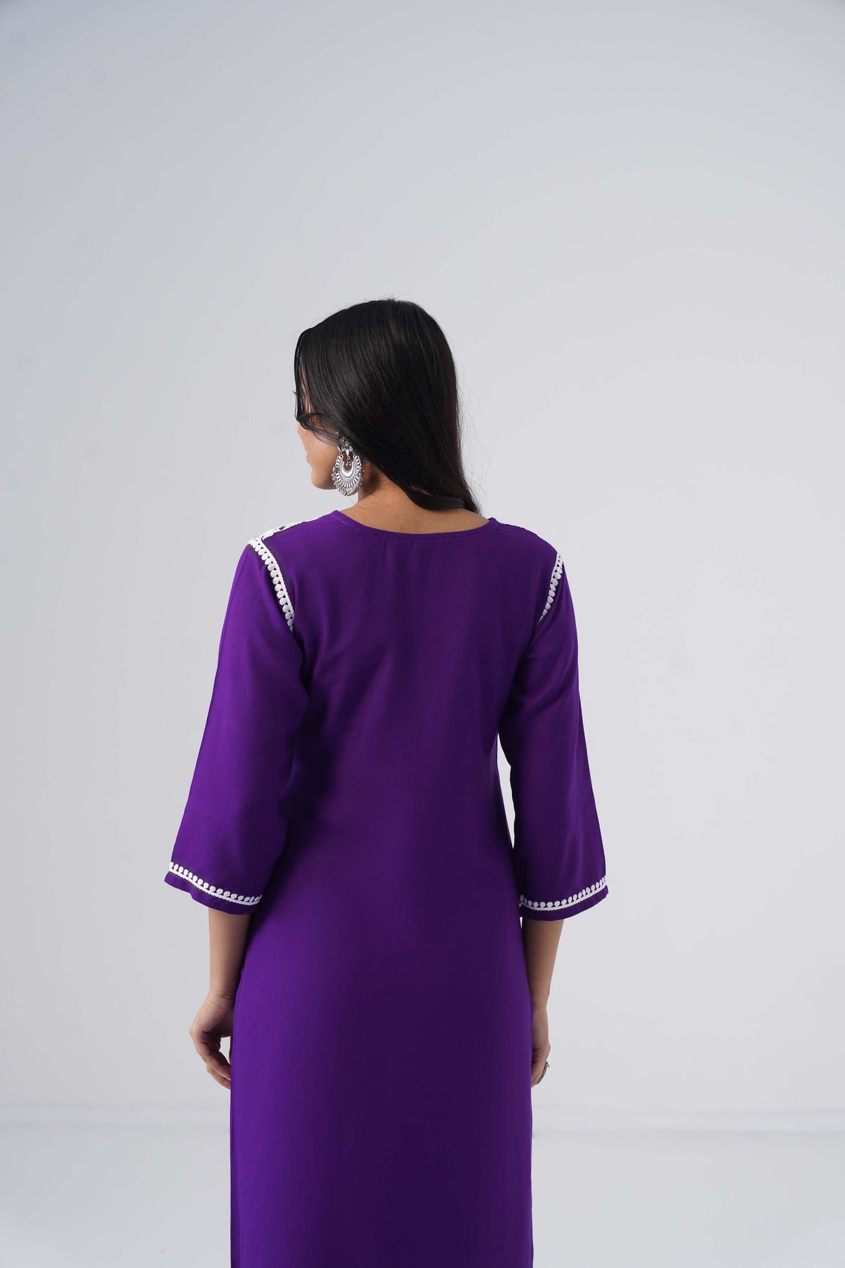 Heer Purple Rayon Kurta Palazzo set