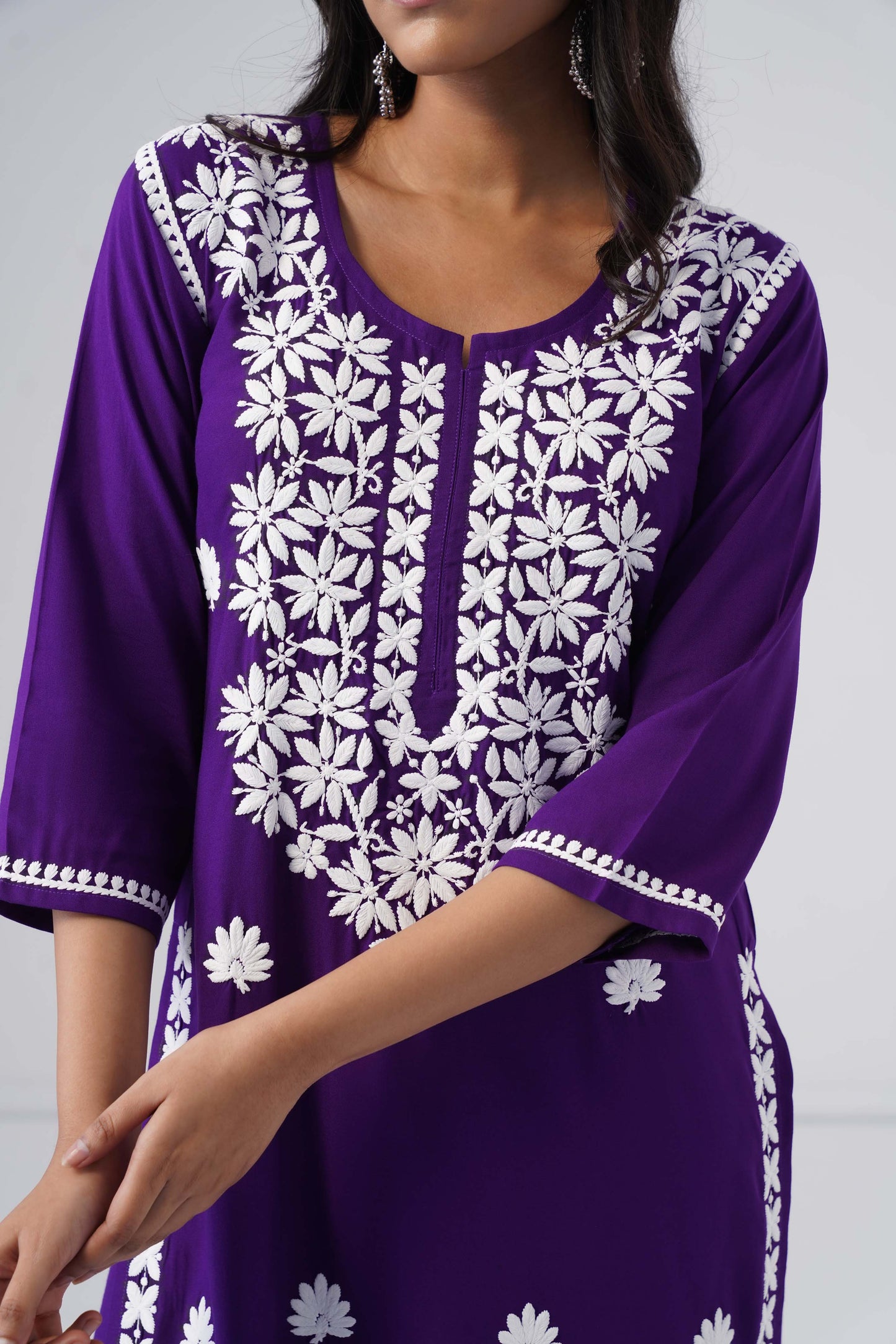 Heer Purple Rayon Kurta Palazzo set