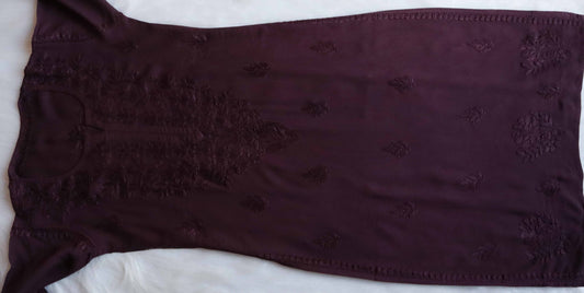 Amber Smoky Purple Long Rayon Kurta