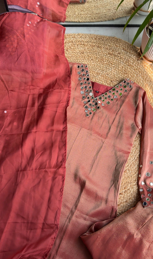 Suhana mirror work dress