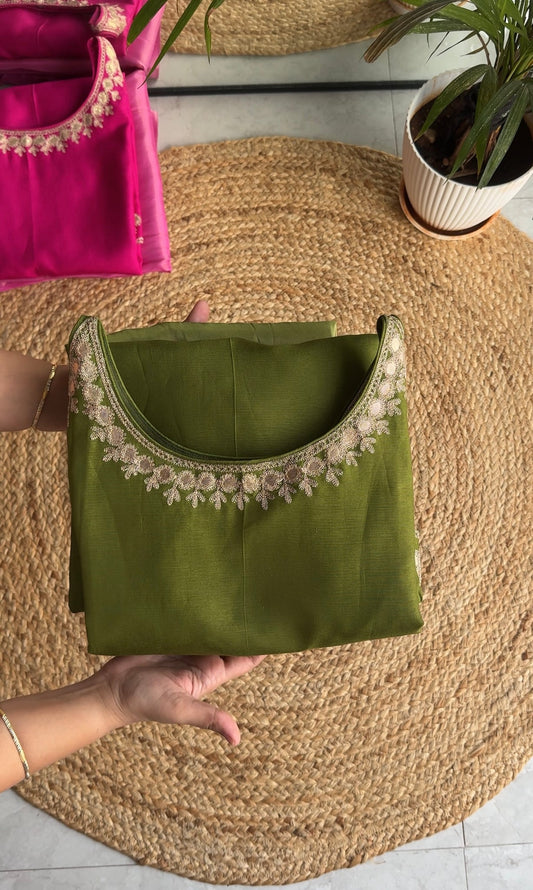 HalterGreen neck short kurta with pants