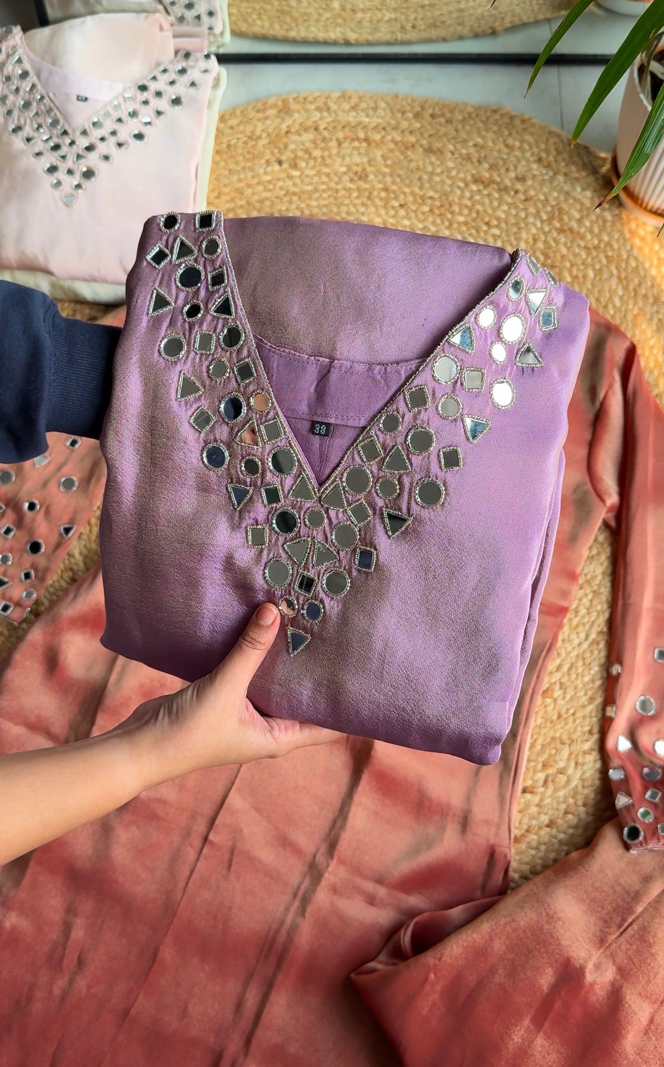 Suhana mirror work dress