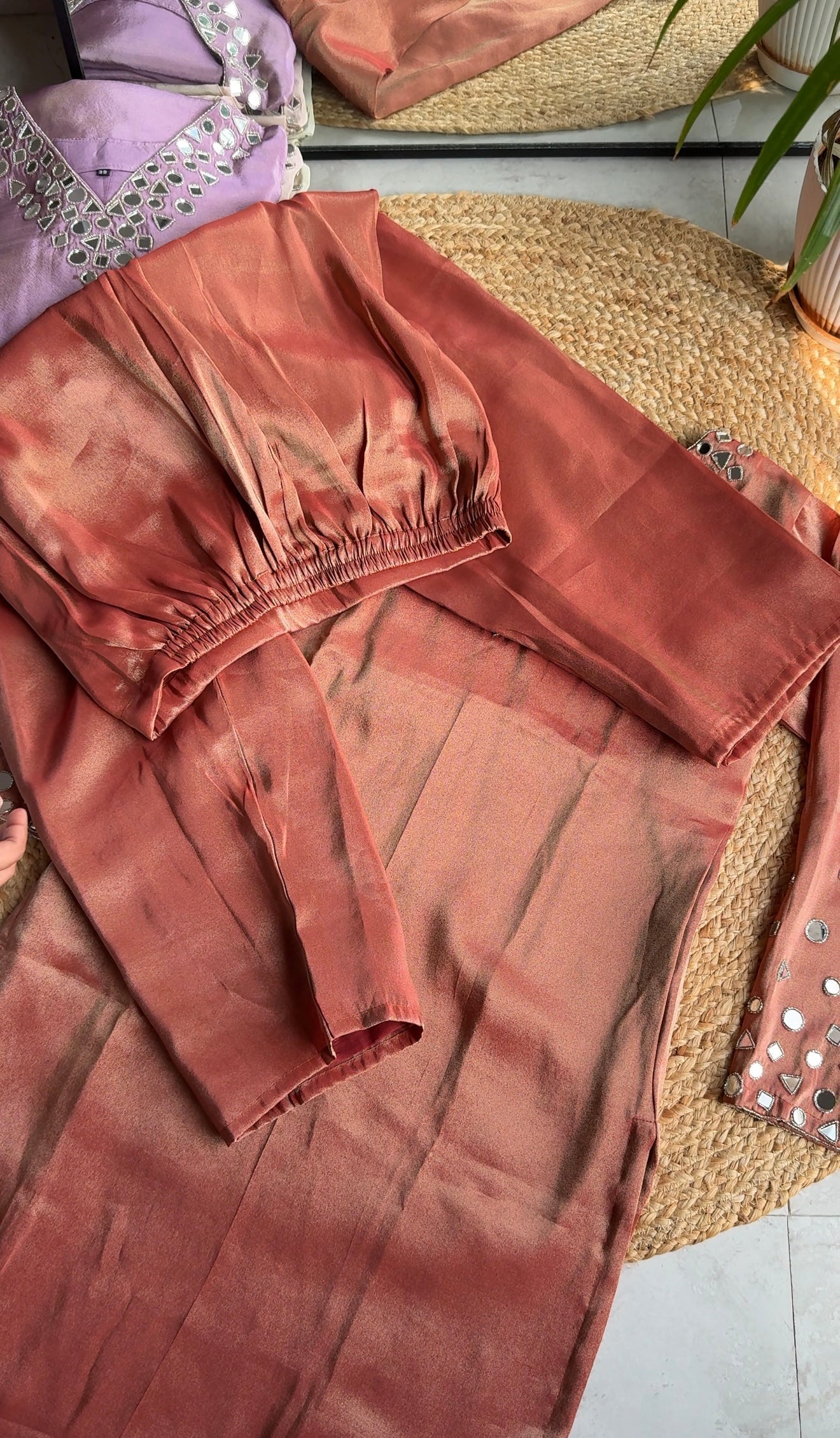 Suhana mirror work dress