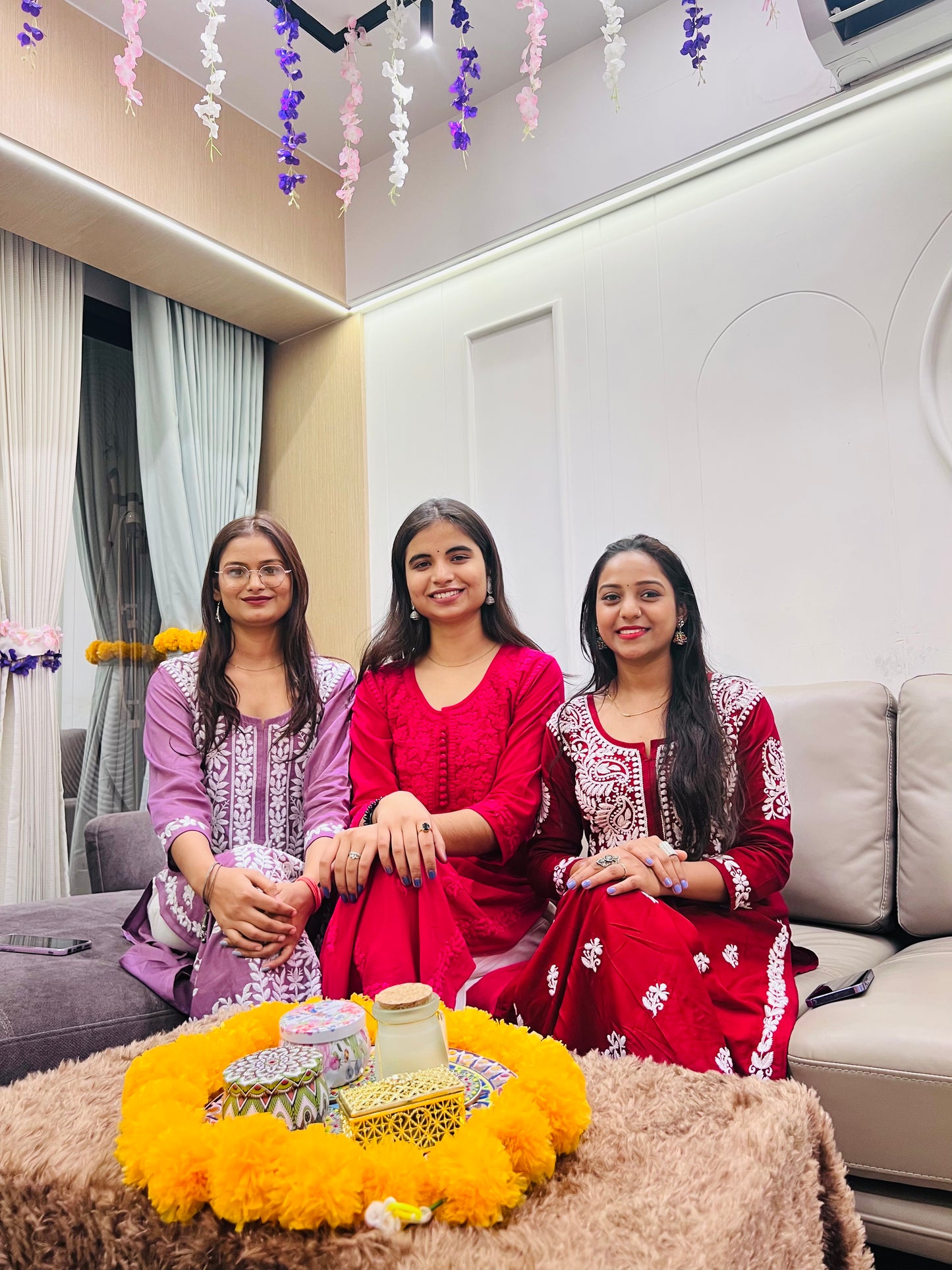 Anouki Deep Pink Rayon Kurta