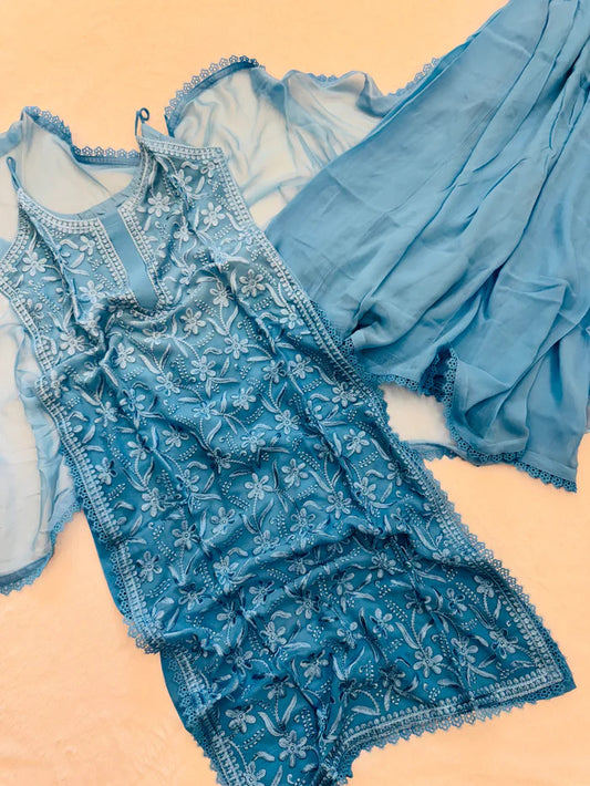 Ramya Ice Blue Suit set