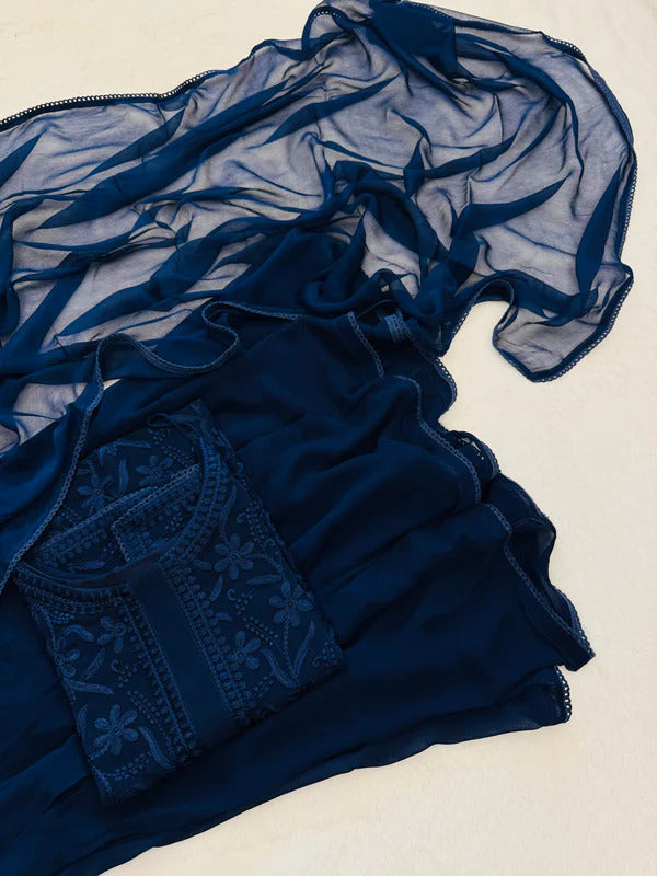 Ramya Navy Blue Suit Set